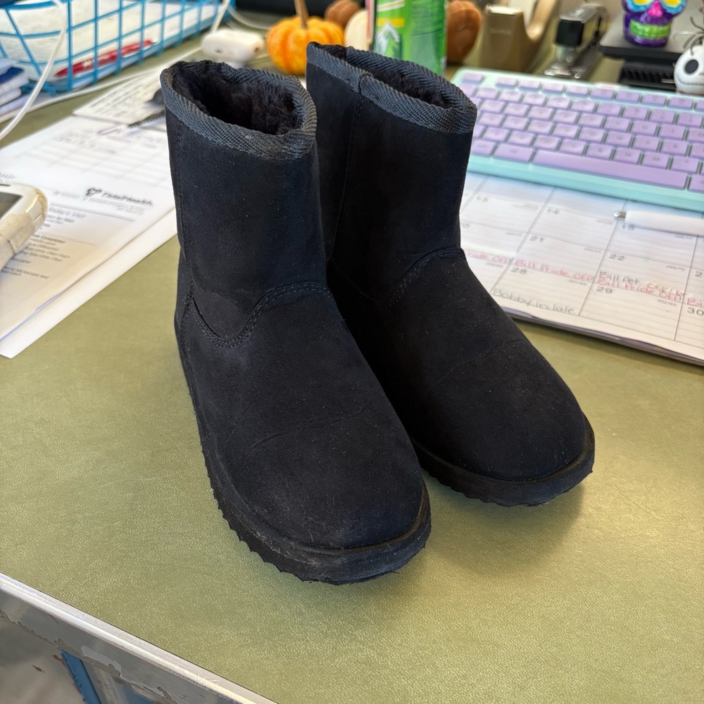 Black Suede Ankle Boots size 10